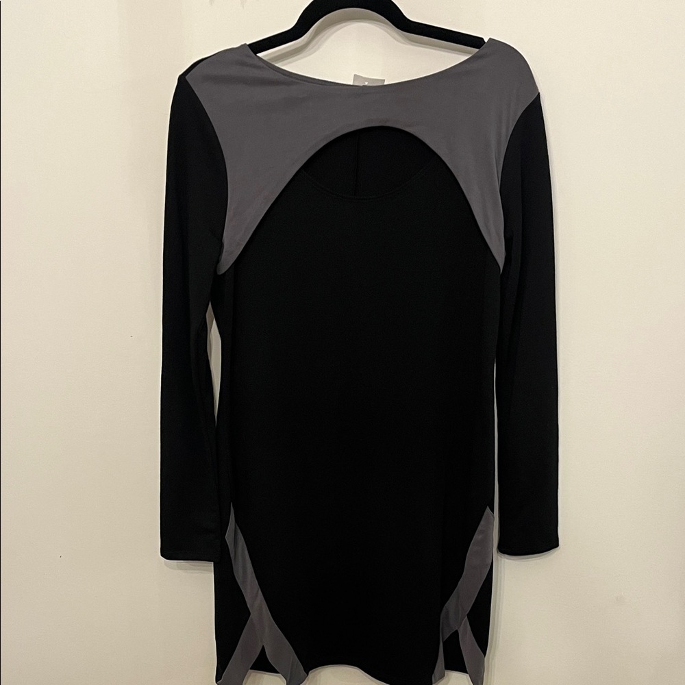 Cato Stylish Black and Gray Mini Dress